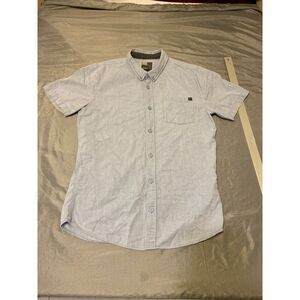 Oneill Shirt Mens Large Blue Button Down Short Sleeve Surfer Beach